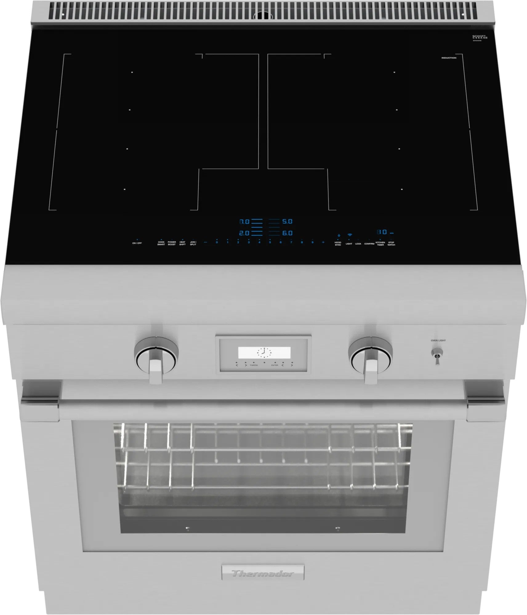 Thermador - 4.4 cu. ft Induction Range in Stainless - PRI30LBHC