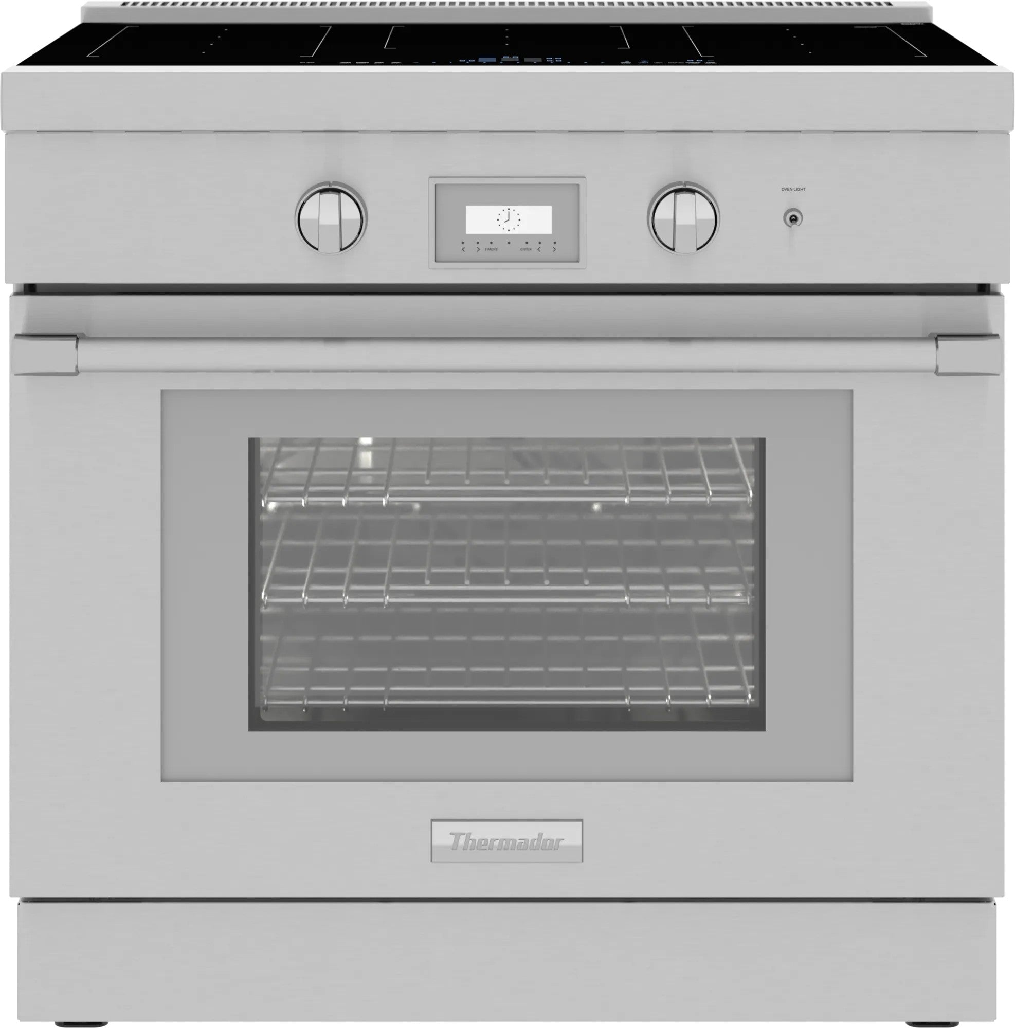 Thermador - 4.9 cu. ft Induction Range in Stainless - PRI36LBHC