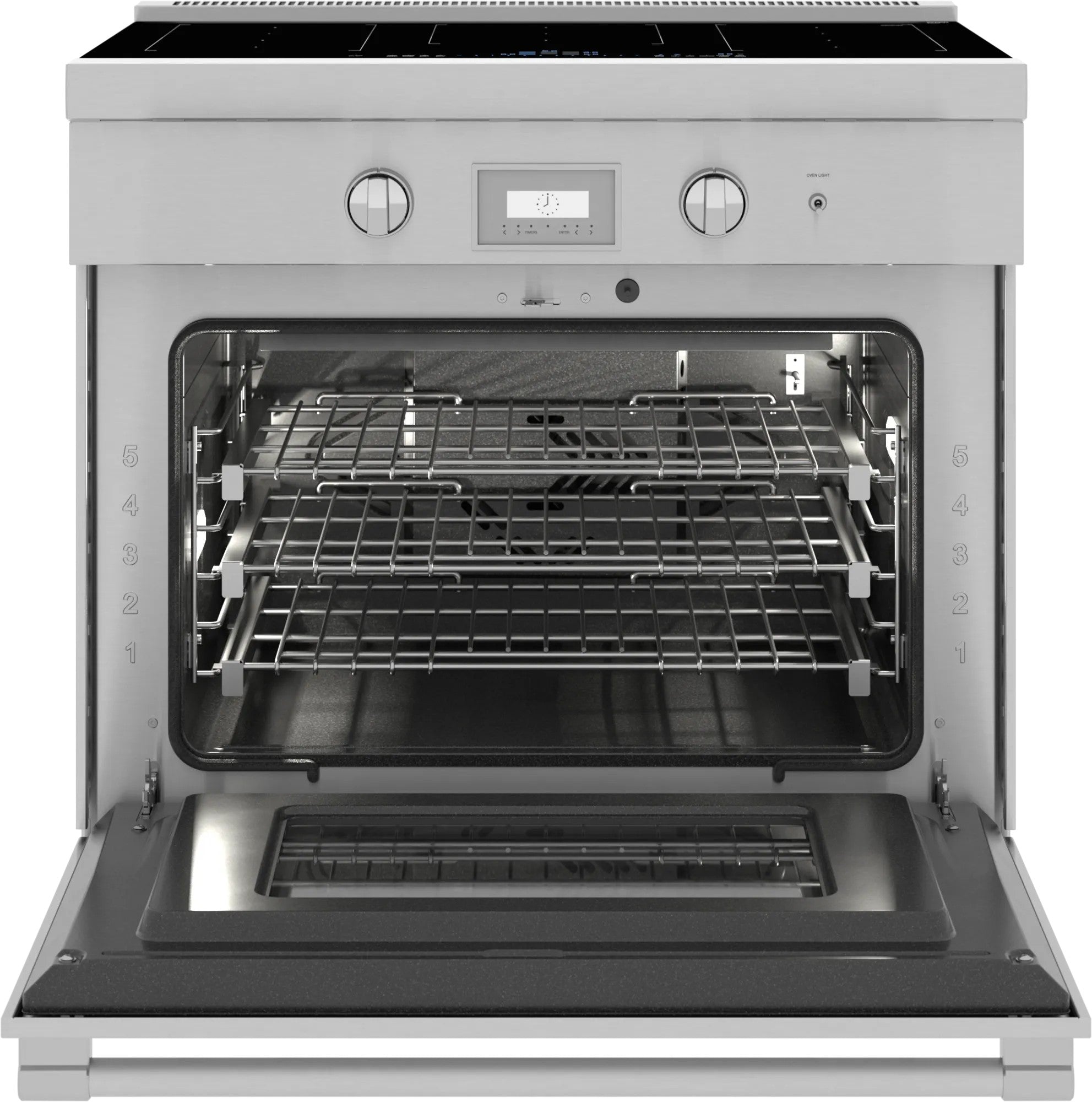 Thermador - 4.9 cu. ft Induction Range in Stainless - PRI36LBHC