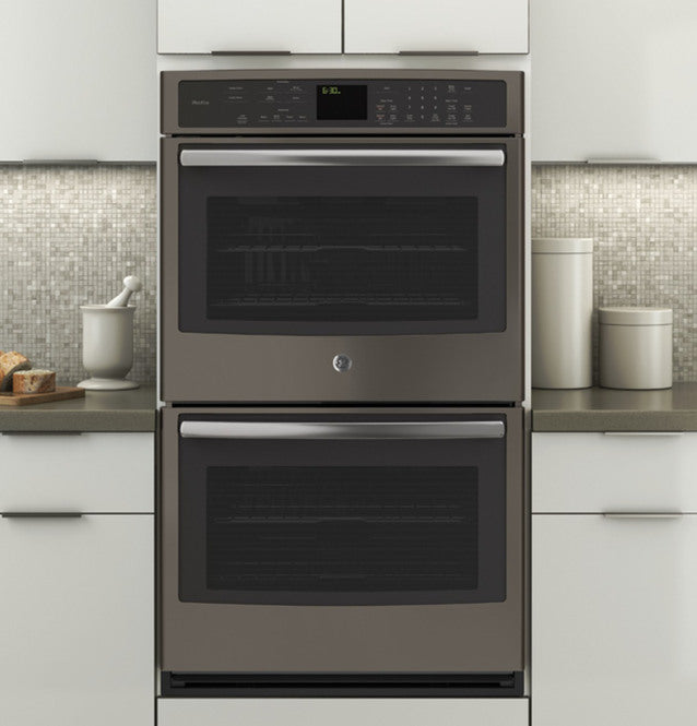 GE Profile - 10 cu. ft Double Wall Oven in Grey - PT7550EHES