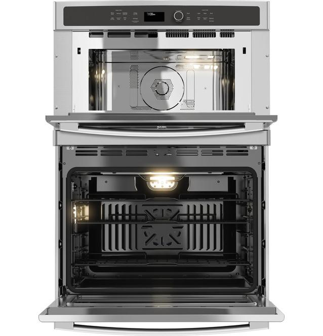 GE Profile - 6.7 cu. ft Combination Wall Oven in Stainless - PT7800SHSS