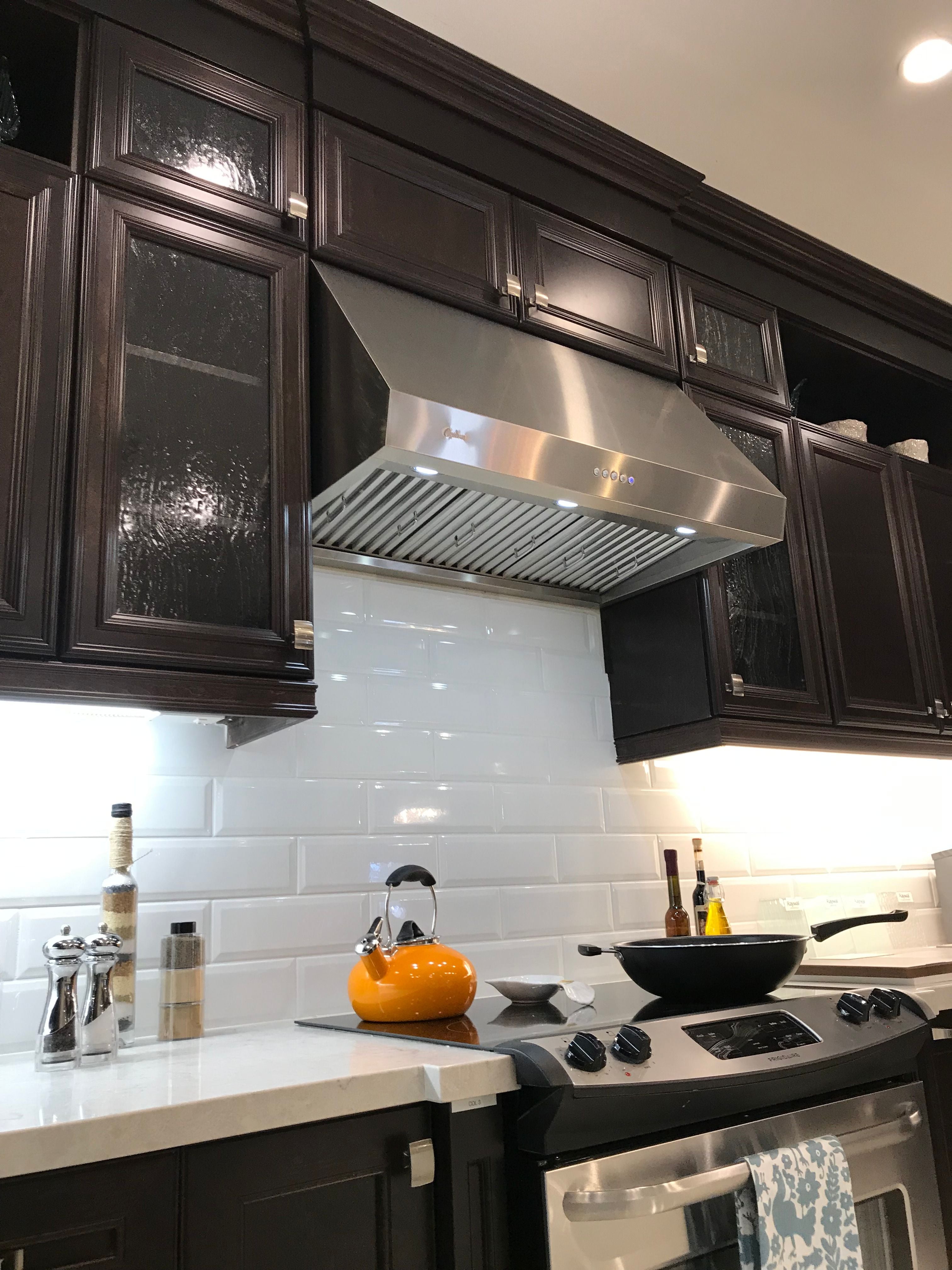 Cyclone - 35.75 Inch 1200 CFM Under Cabinet Range Vent in Black - PTB81236MB