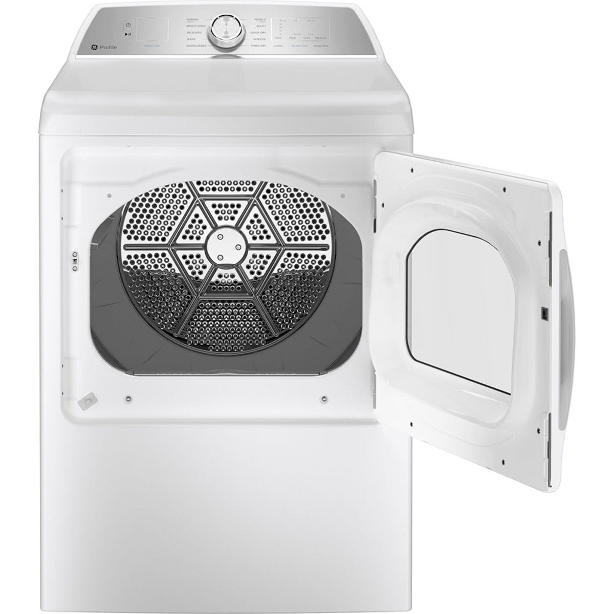 GE Profile - 7.4 cu. Ft Electric Dryer in White - PTD60EBMRWS