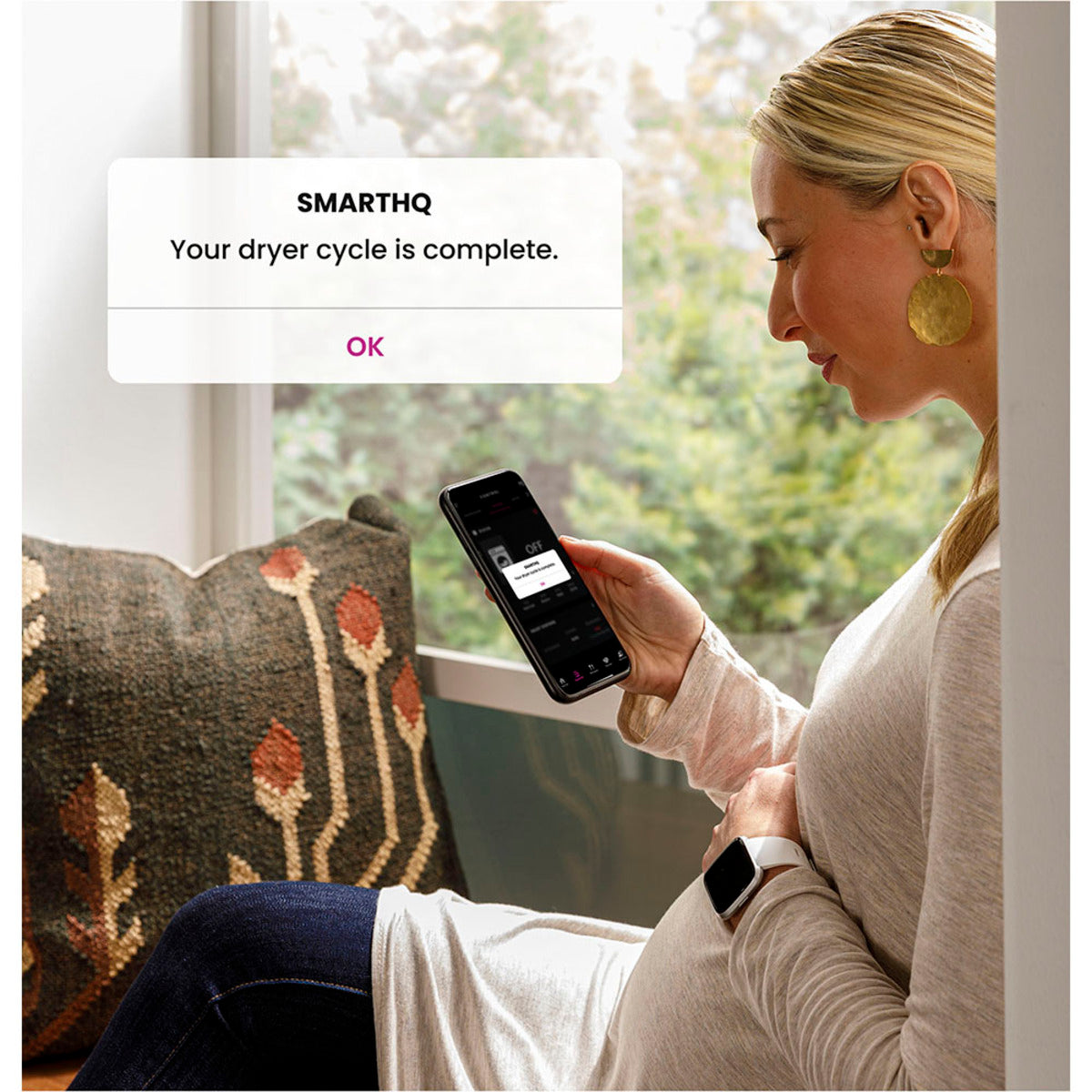 GE Profile - 7.4 cu. Ft Electric Dryer in White - PTD60EBMRWS