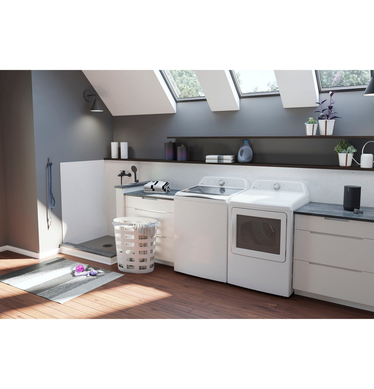 GE Profile - 7.4 cu. Ft Gas Dryer in White - PTD60GBSRWS