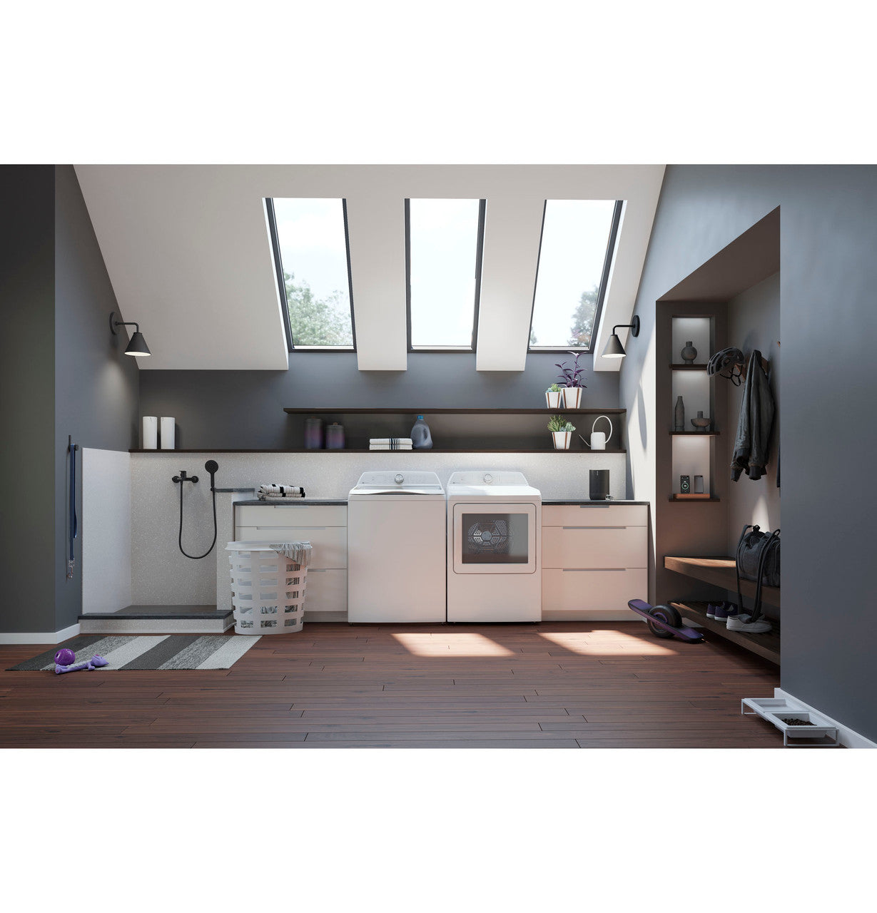 GE Profile - 7.4 cu. Ft Gas Dryer in White - PTD60GBSRWS