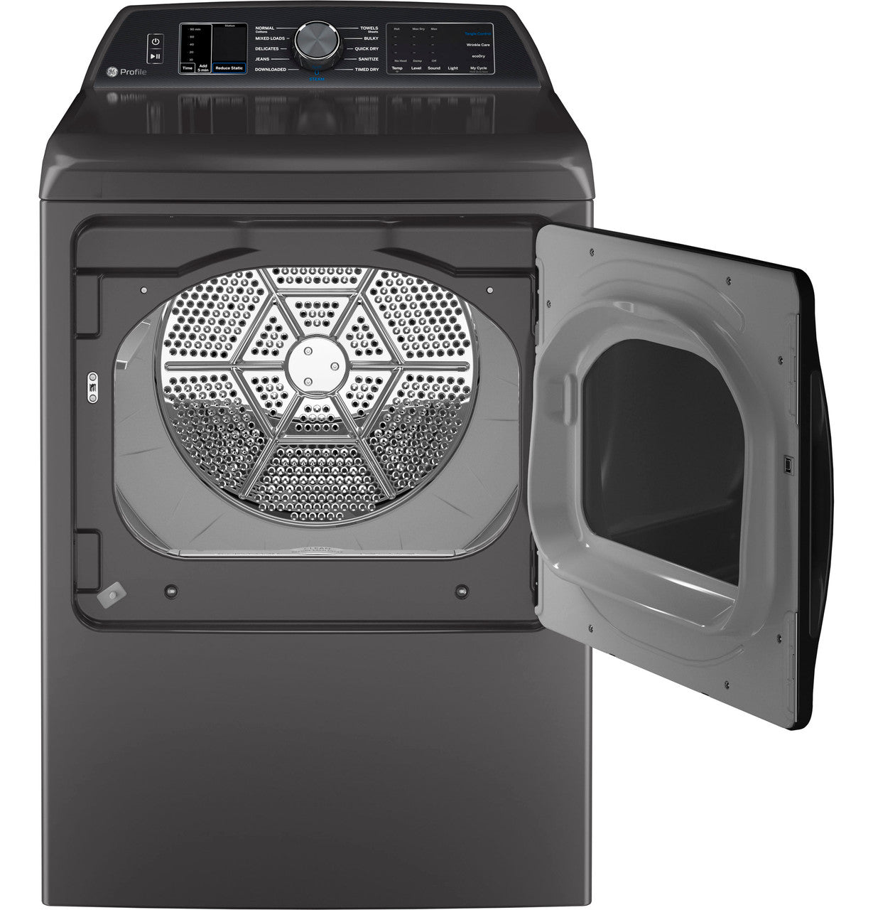 GE Profile - 7.4 cu. Ft Electric Dryer in Grey - PTD70EBMTDG