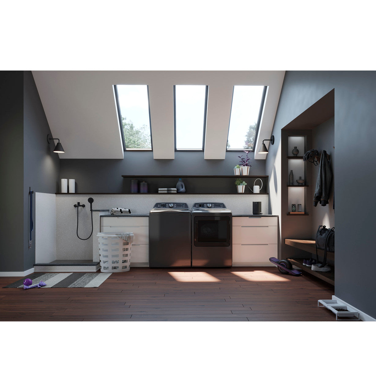 GE Profile - 7.4 cu. Ft Electric Dryer in Grey - PTD70EBMTDG