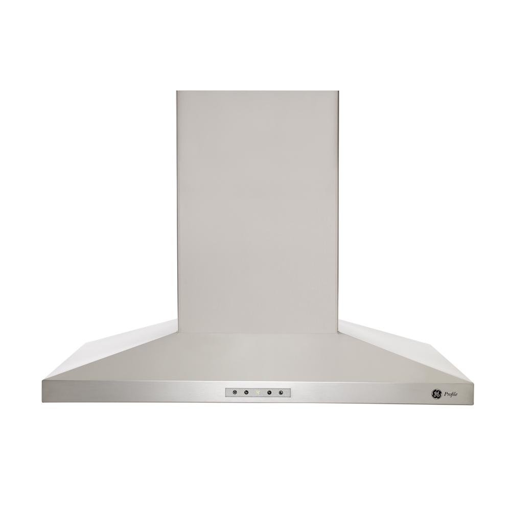GE Profile - 33.07 Inch 600 CFM Wall Mount and Chimney Range Vent in Stainless - PVWT930SSV