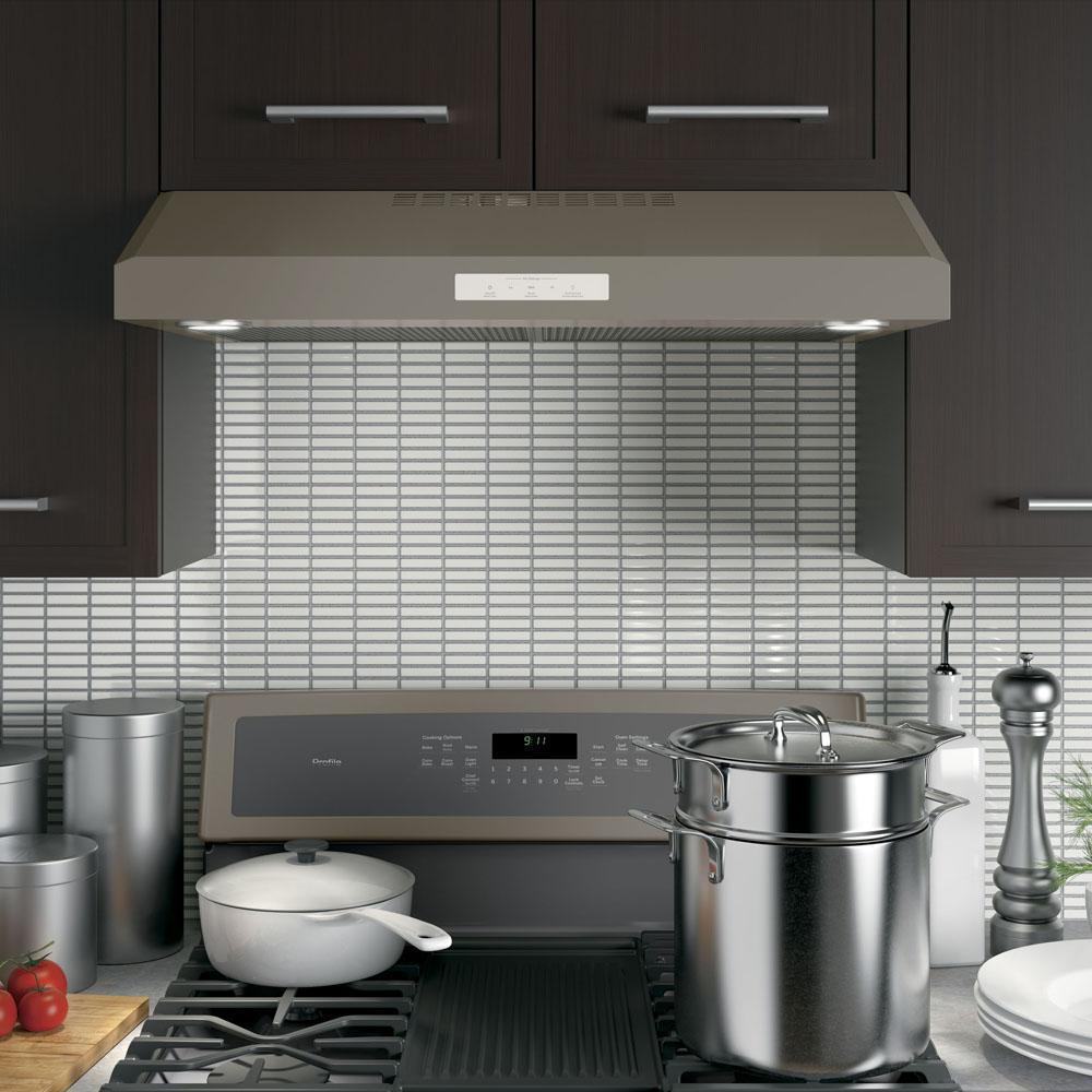 GE Profile - 29.87 Inch 390 CFM Under Cabinet Range Vent in Grey - PVX7300EJESC
