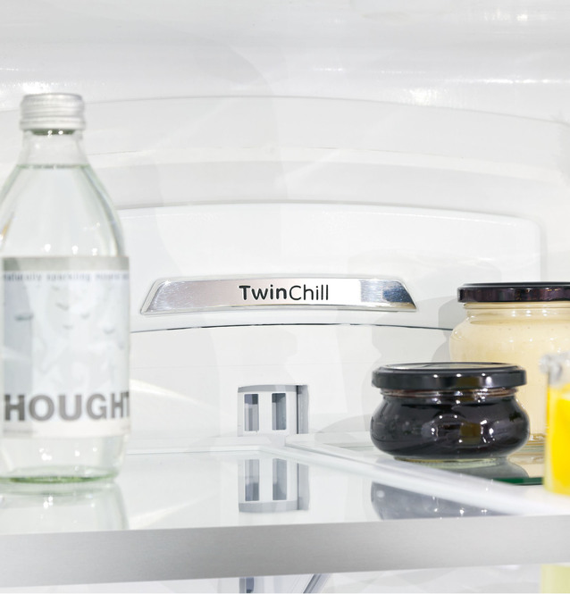 GE Profile - 35.75 Inch 23.1 cu. ft French Door Refrigerator in Stainless - PWE23KSKSS