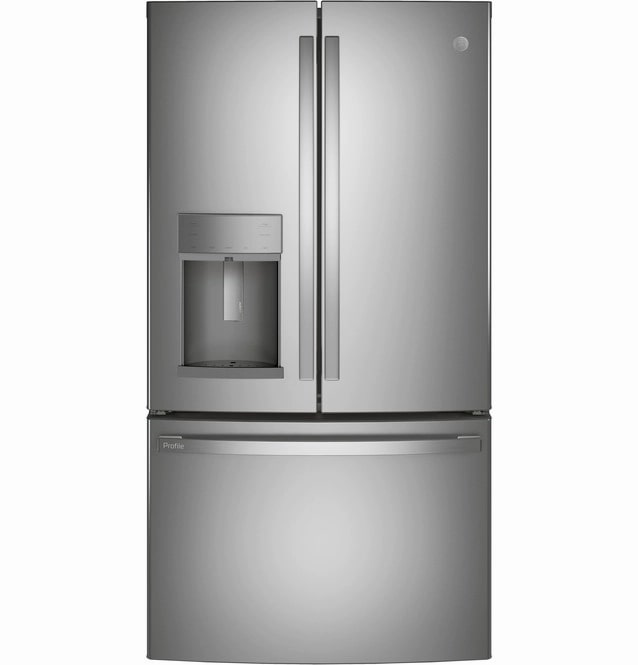 GE Profile - 35.8 Inch 22.1 cu. ft French Door Refrigerator in Stainless - PYD22KYNFS