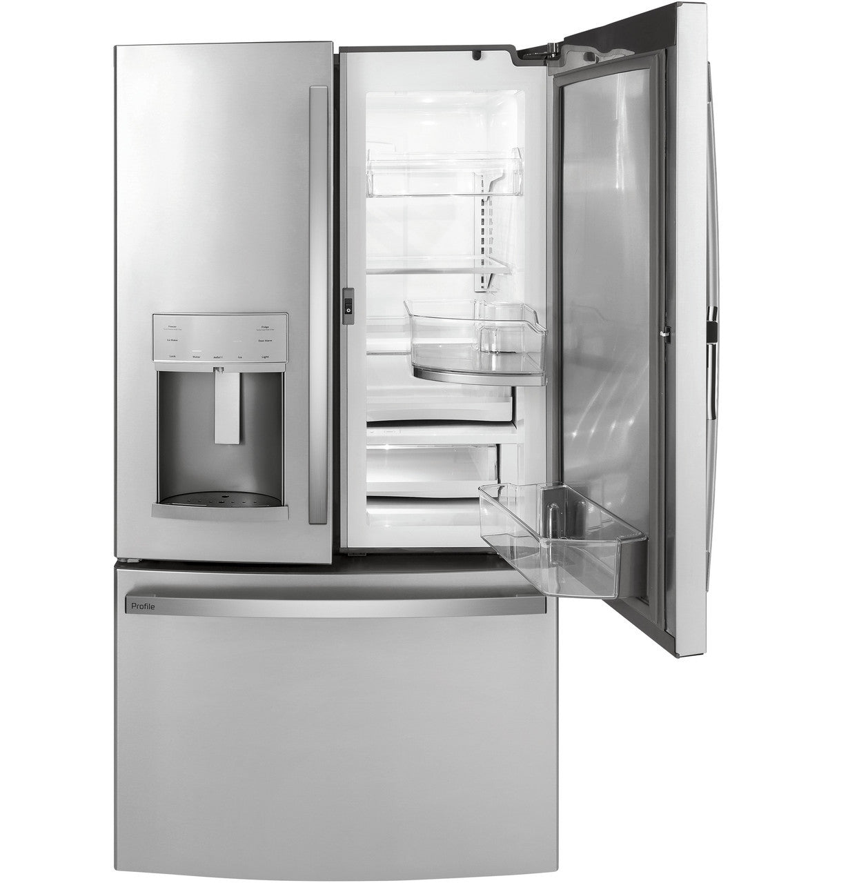GE Profile - 35.8 Inch 22.1 cu. ft French Door Refrigerator in Stainless - PYD22KYNFS