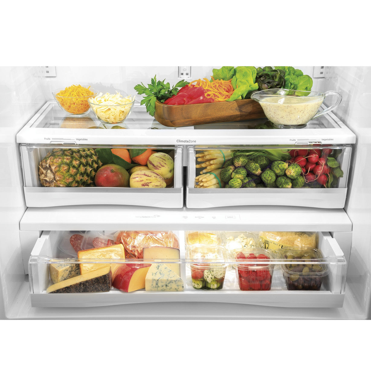 GE Profile - 35.8 Inch 22.1 cu. ft French Door Refrigerator in Stainless - PYD22KYNFS
