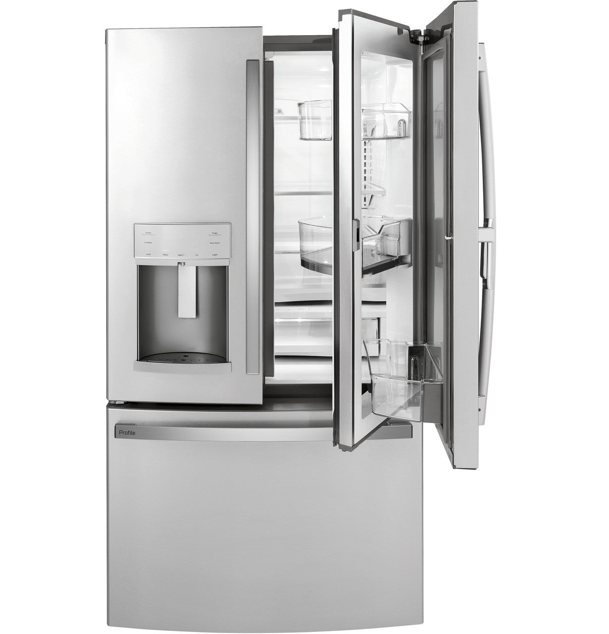 GE Profile - 35.8 Inch 22.1 cu. ft French Door Refrigerator in Stainless - PYD22KYNFS