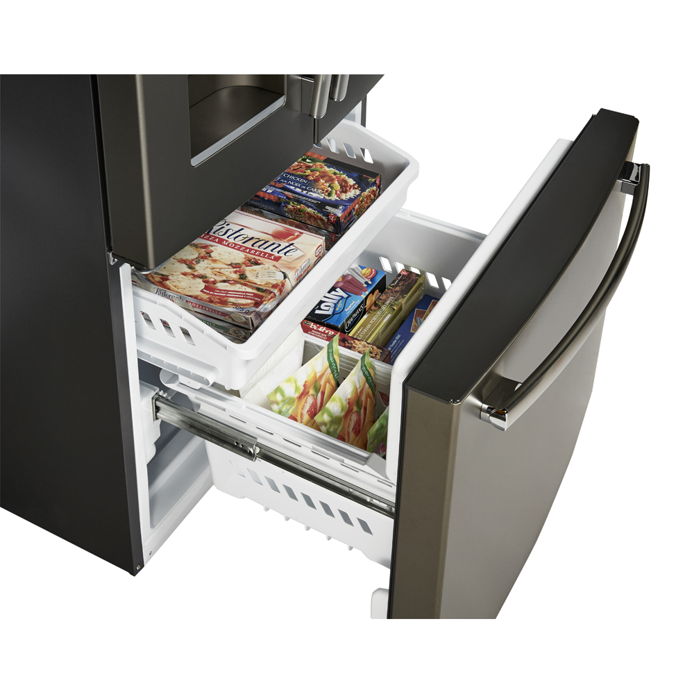 GE Profile - 32.75 Inch 17.5 cu. ft French Door Refrigerator in Grey - PYE18HMLKES