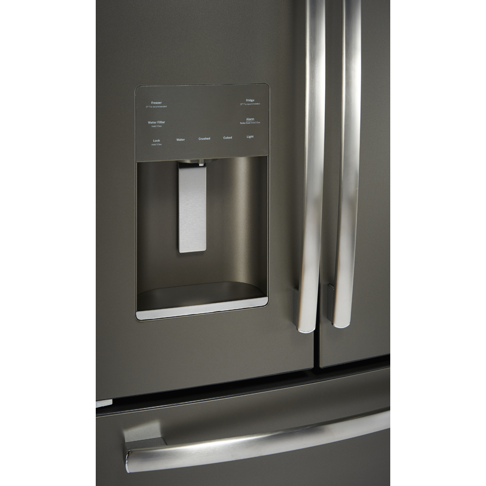 GE Profile - 32.75 Inch 17.5 cu. ft French Door Refrigerator in Grey - PYE18HMLKES