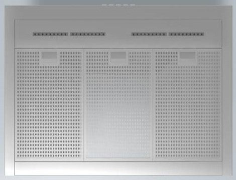 Porter & Charles - 35.875 Inch 600 CFM Wall Mount and Chimney Range Vent in Stainless - PYRAMID-36
