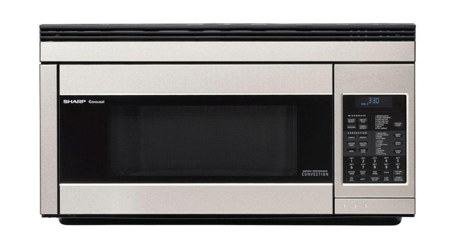 Sharp - 1.1 cu. Ft Over the range Microwave in Stainless - R1874TY