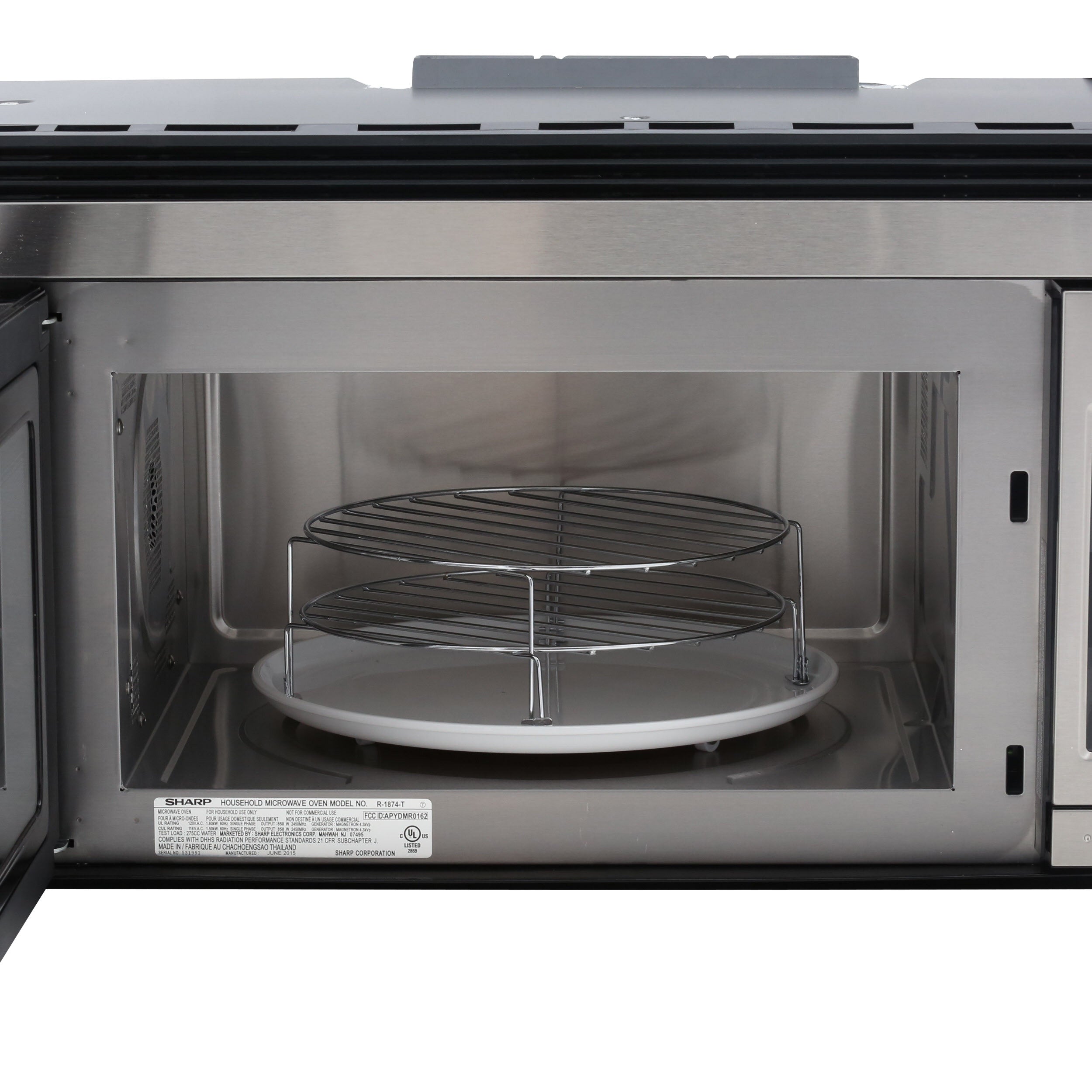 Sharp - 1.1 cu. Ft Over the range Microwave in Stainless - R1874TY