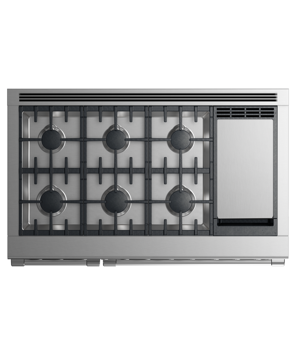 Fisher Paykel - 6.9 cu. ft Dual Fuel Range in Stainless - RDV2-486GDN N