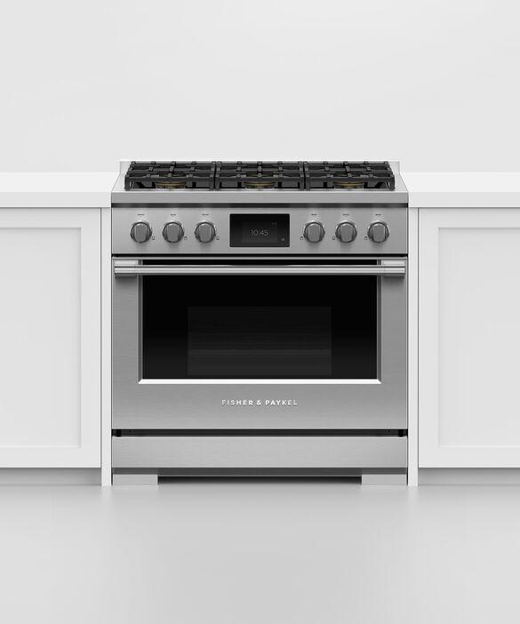 Fisher Paykel - 4.8 cu. ft Dual Fuel Range in Stainless - RDV3-366-N