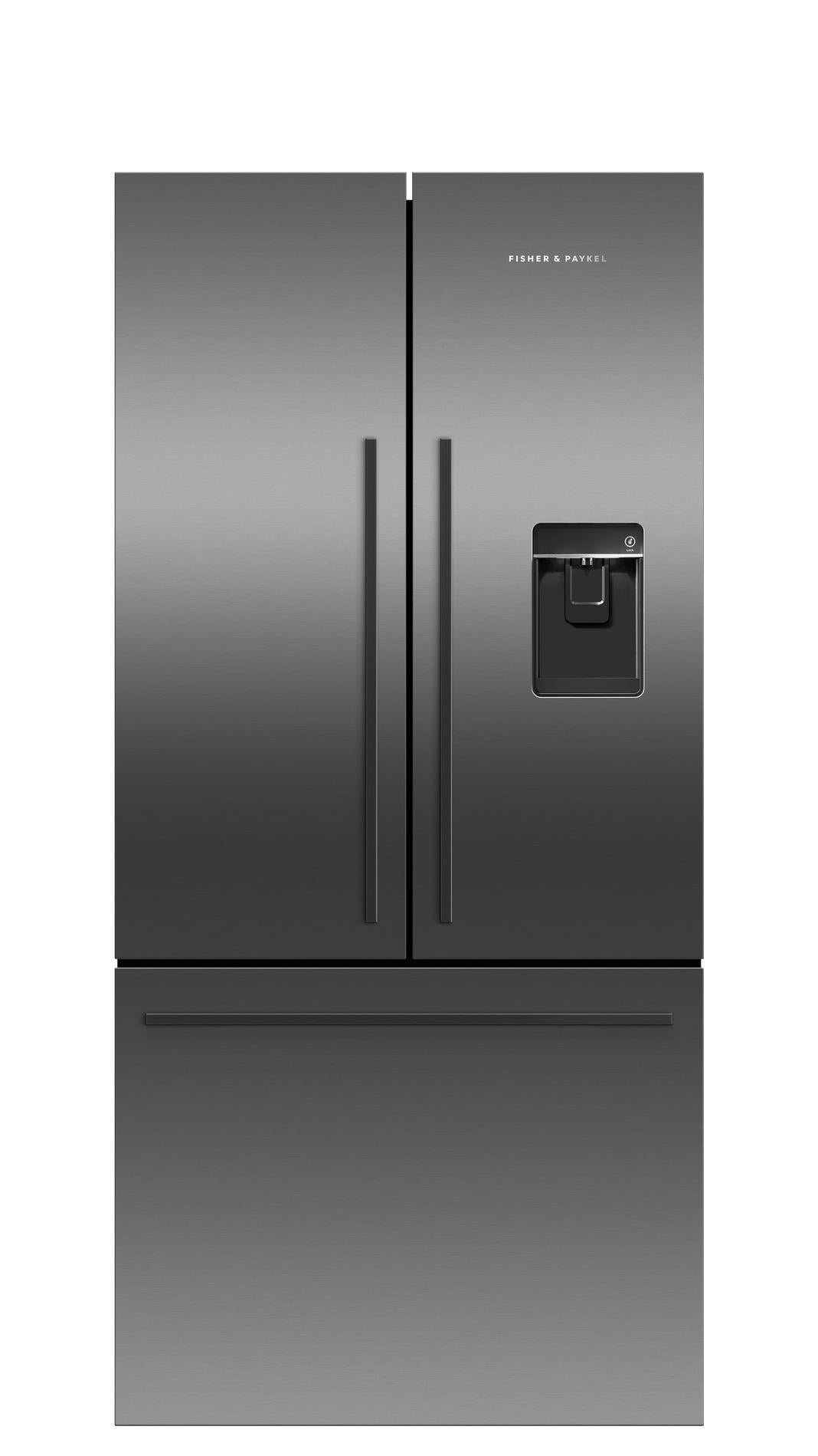Fisher Paykel - 31 Inch 16.9 cu. ft French Door Refrigerator in Black Stainless - RF170ADUSB5