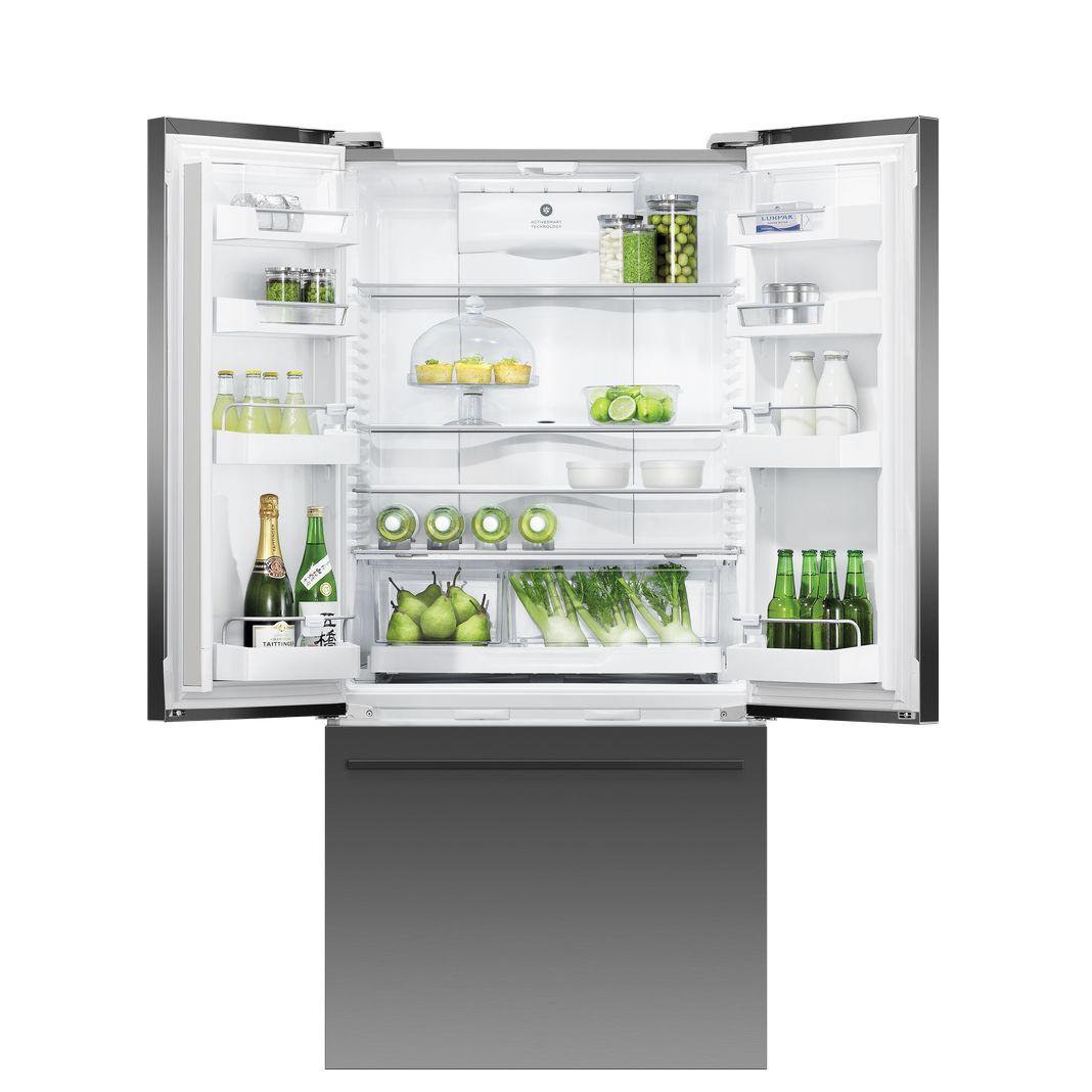 Fisher Paykel - 31 Inch 16.9 cu. ft French Door Refrigerator in Black Stainless - RF170ADUSB5