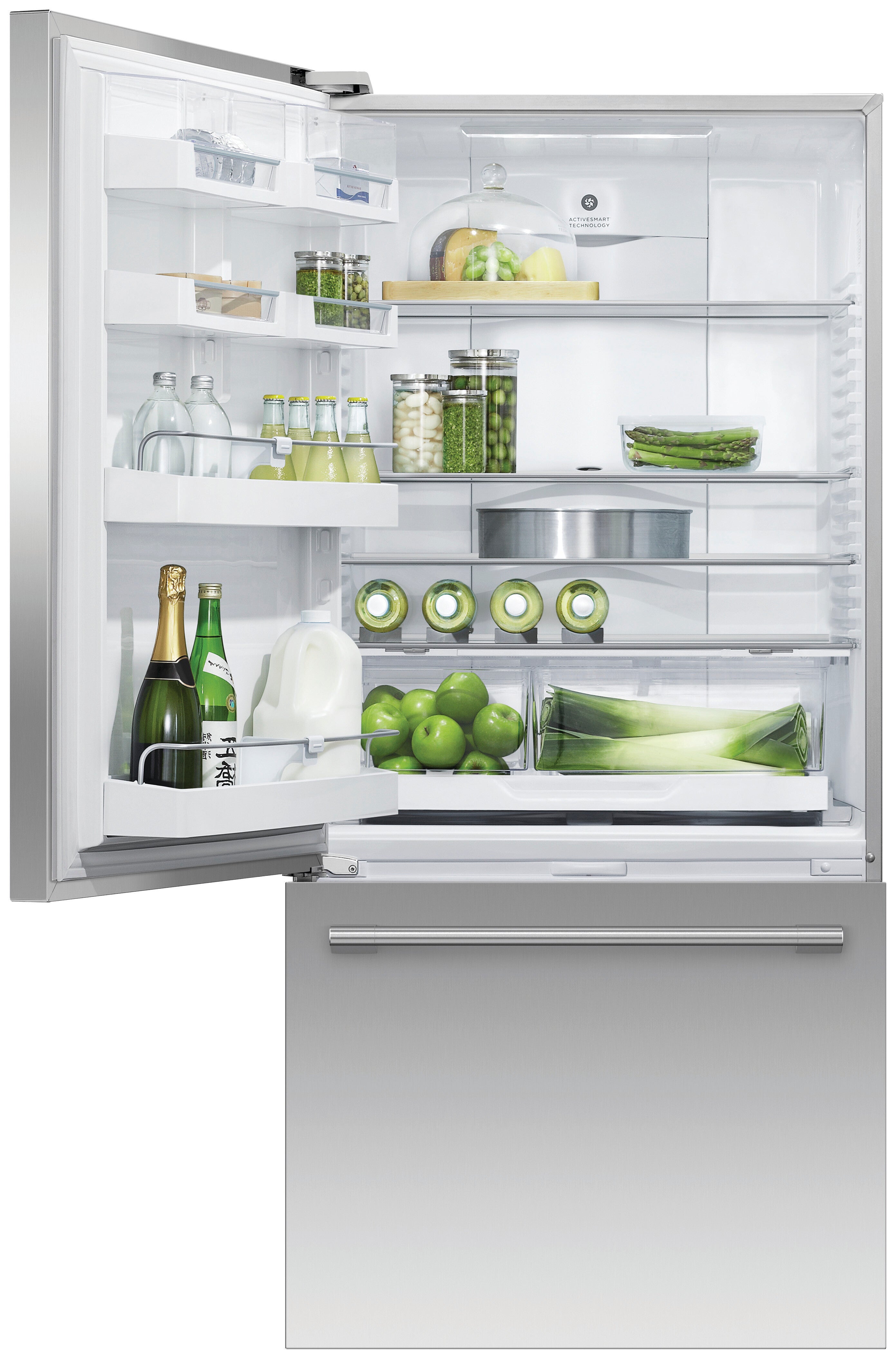 Fisher Paykel - 32 Inch 17.1 cu. ft Bottom Mount Refrigerator in Stainless - RF170WLHJX1