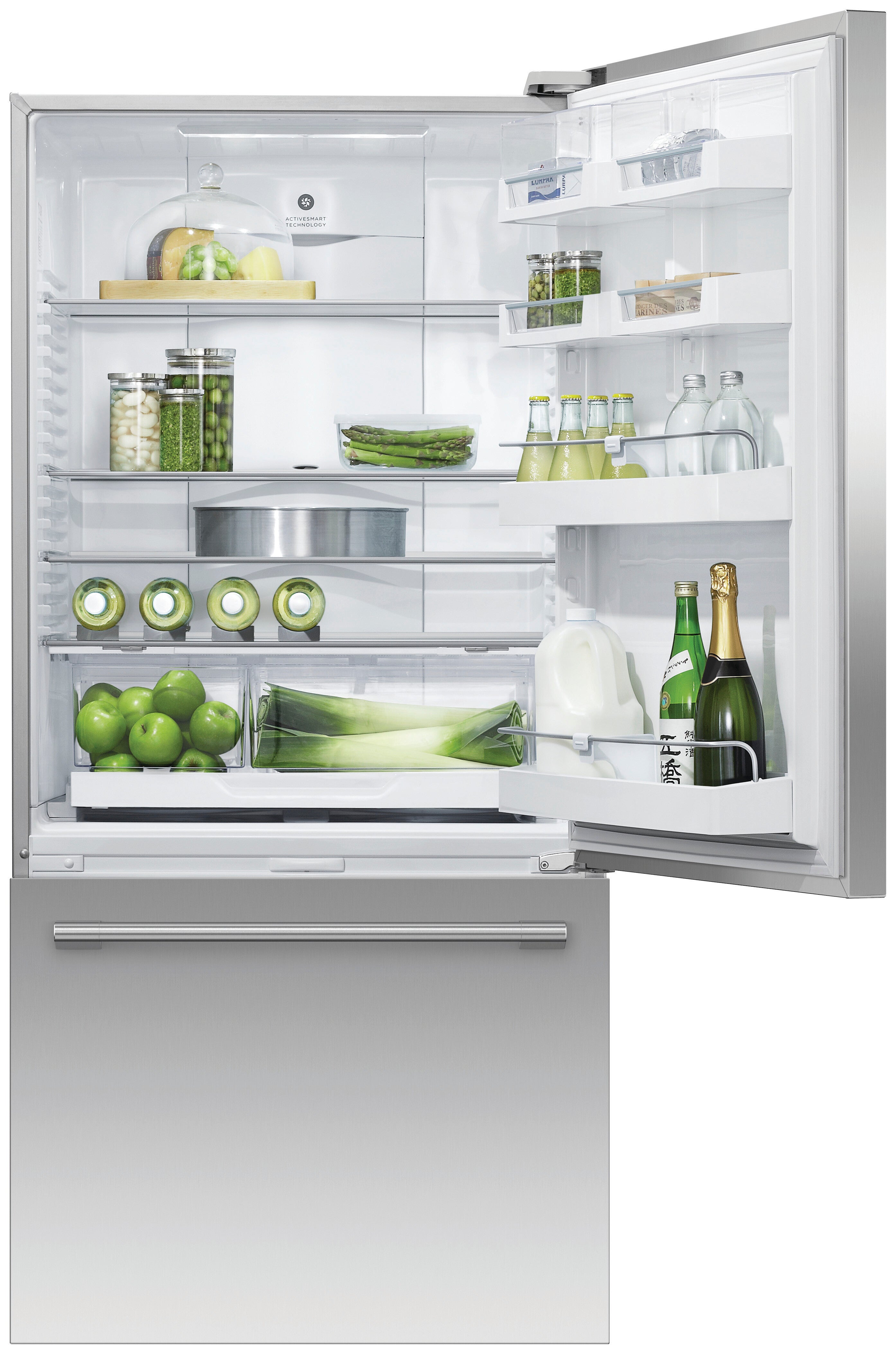 Fisher & Paykel - 32 Inch 17.1 cu. ft Bottom Mount Refrigerator in Stainless - RF170WRHJX1