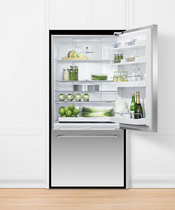 Fisher Paykel - 31.1 Inch 17.1 cu. ft Bottom Mount Refrigerator in Stainless - RF170WRKJX6