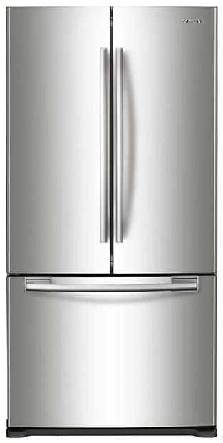 Samsung - 32.125 Inch 17.5 cu. ft French Door Refrigerator in Stainless - RF18HFENBSR