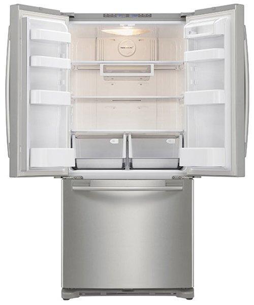 Samsung - 32.125 Inch 17.5 cu. ft French Door Refrigerator in Stainless - RF18HFENBSR