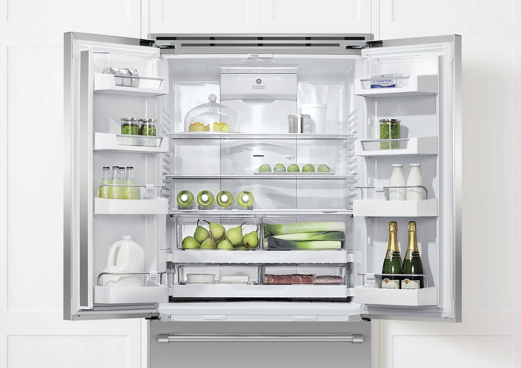 Fisher Paykel - 36 Inch 20.1 cu. ft French Door Refrigerator in Stainless - RF201ACUSX1