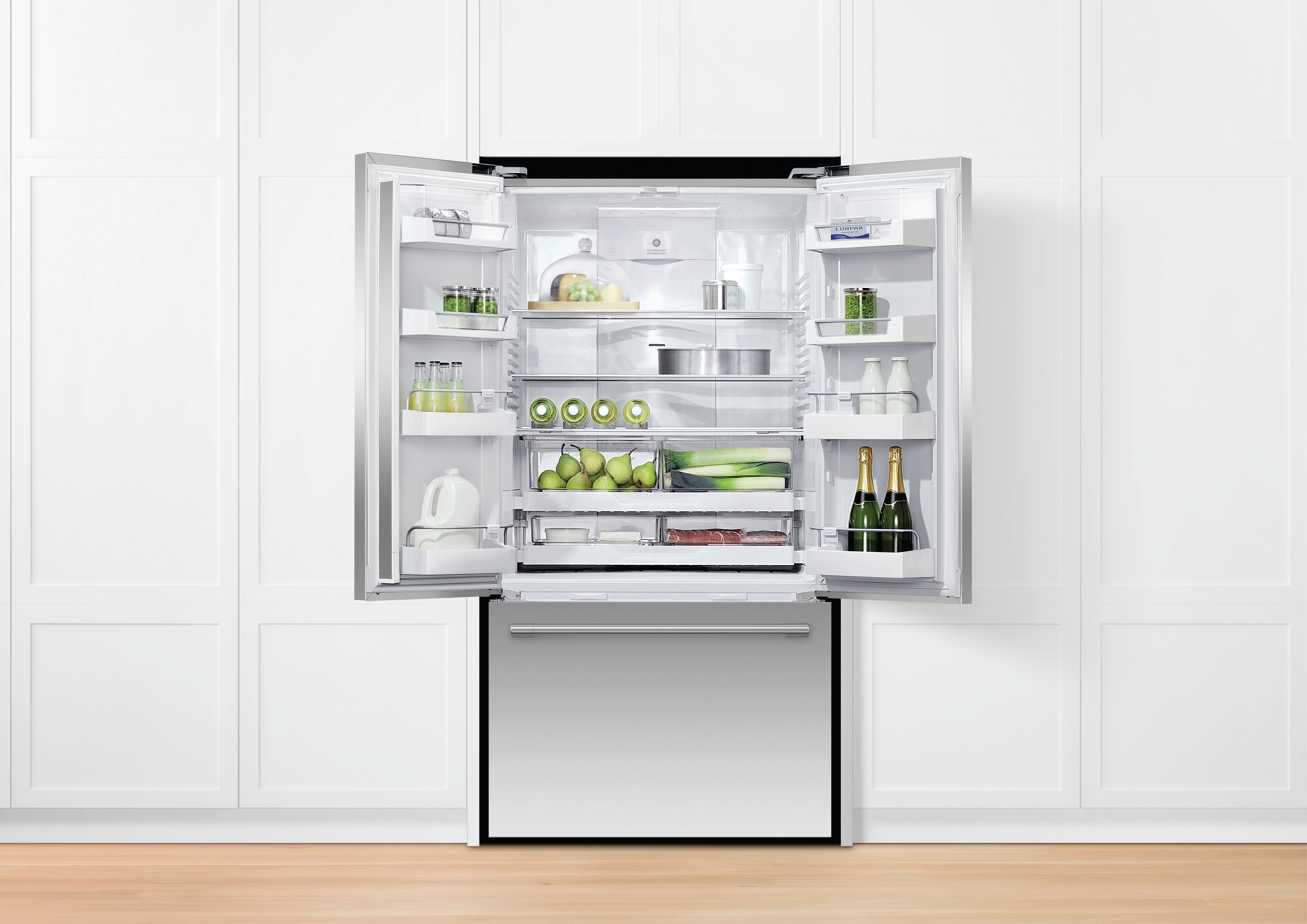 Fisher & Paykel - 36 Inch 20.1 cu. ft French Door Refrigerator in Stainless - RF201AHJSX1