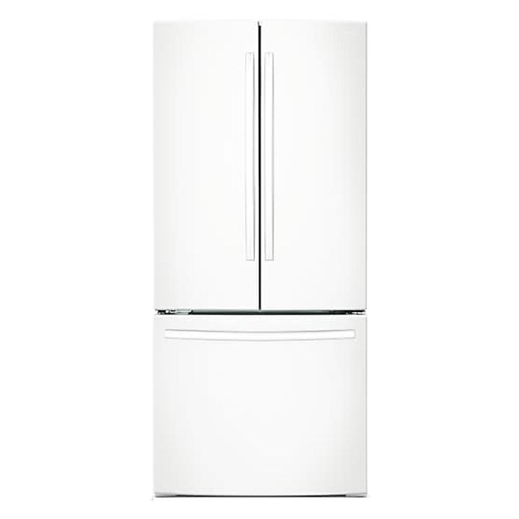 Samsung - 29.8 Inch 21.6 cu. ft French Door Refrigerator in White - RF220NCTAWW