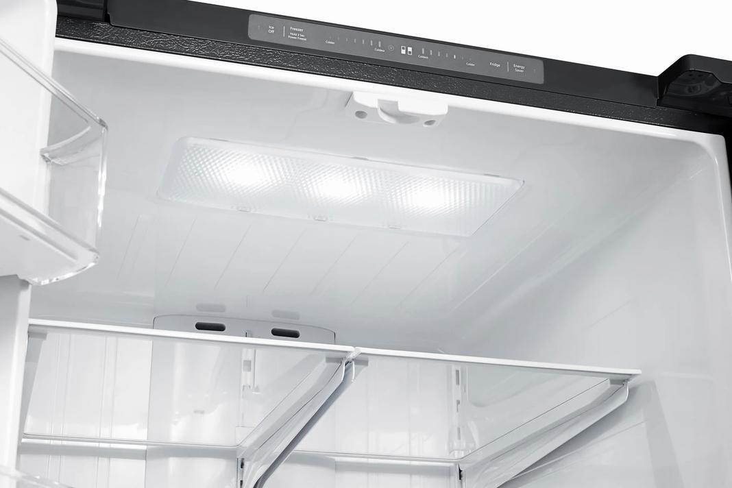 Samsung - 29.75 Inch 21.8 cu. ft French Door Refrigerator in Black Stainless - RF220NFTASG