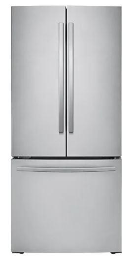Samsung - 29.8 Inch 21.8 cu. ft French Door Refrigerator in Stainless - RF220NFTASR