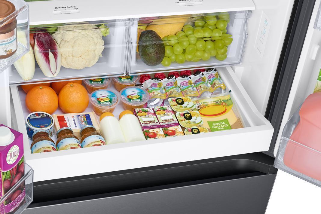 Samsung - 29.8 Inch 22.1 cu. ft French Door Refrigerator in Black Stainless - RF22A4111SG