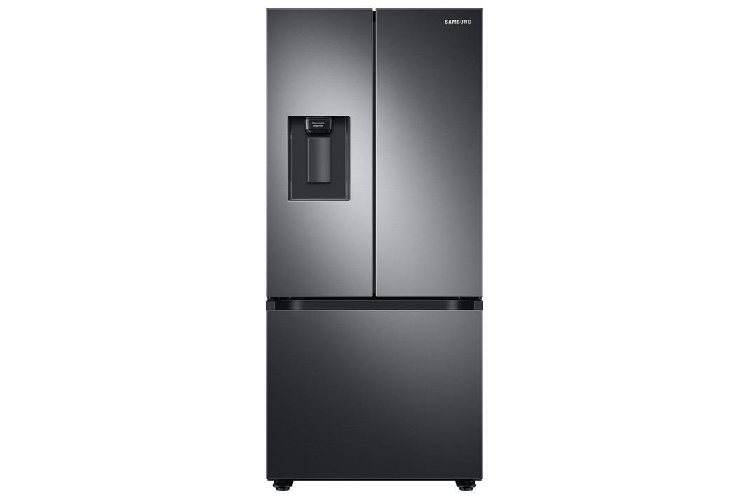Samsung - 29.8 Inch 22 cu. ft French Door Refrigerator in Black Stainless - RF22A4221SG