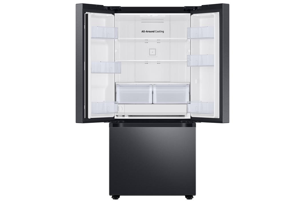 Samsung - 29.8 Inch 22 cu. ft French Door Refrigerator in Black Stainless - RF22A4221SG