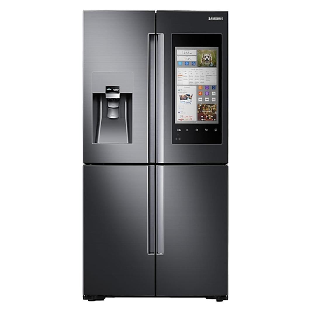 Samsung - 35.8 Inch 22 cu. ft French Door Refrigerator in Black Stainless - RF22M9581SG