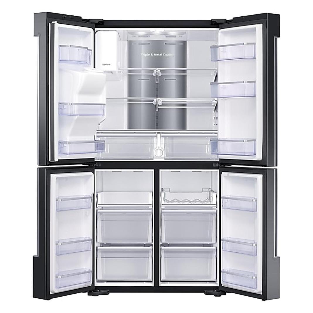 Samsung - 35.8 Inch 22 cu. ft French Door Refrigerator in Black Stainless - RF22M9581SG