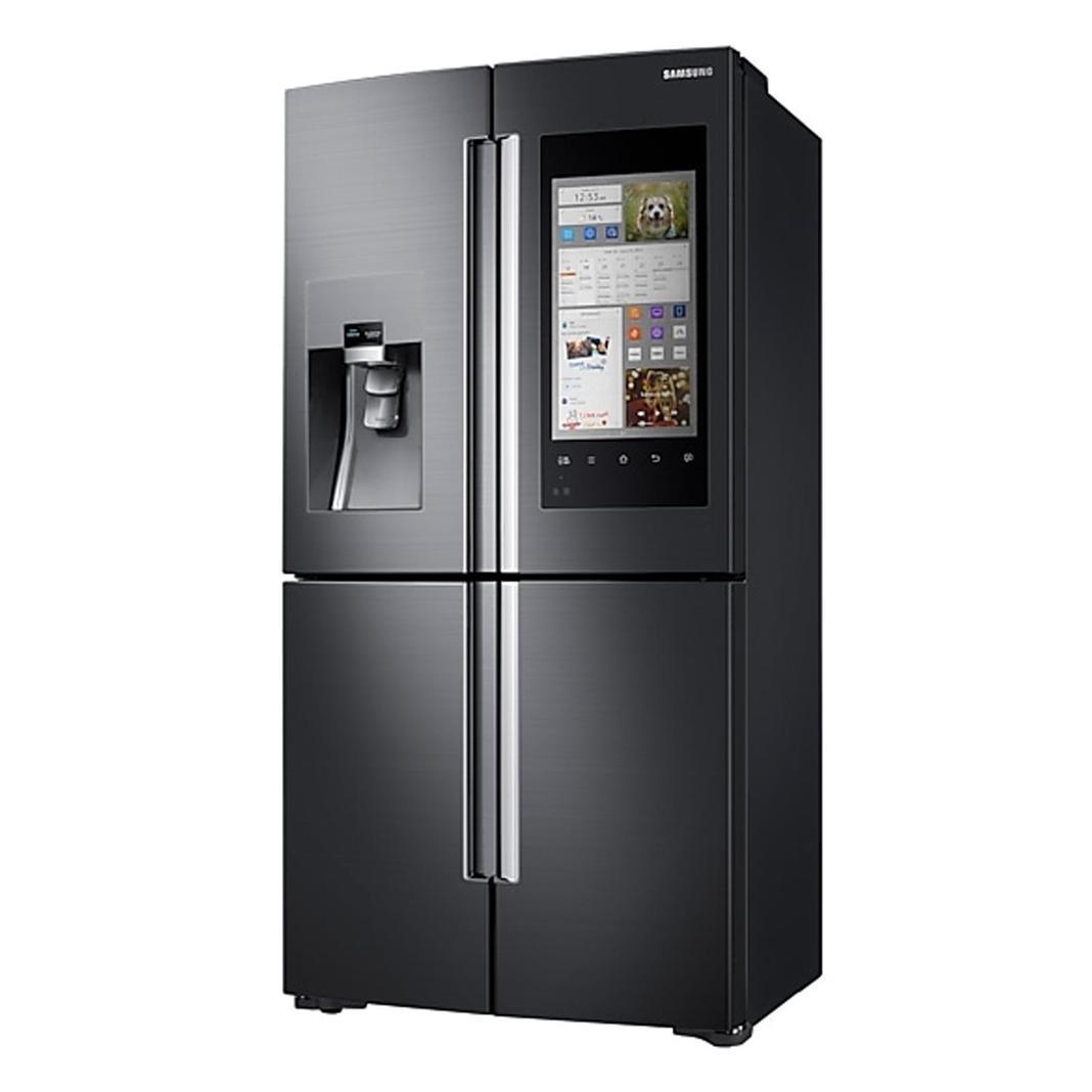 Samsung - 35.8 Inch 22 cu. ft French Door Refrigerator in Black Stainless - RF22M9581SG
