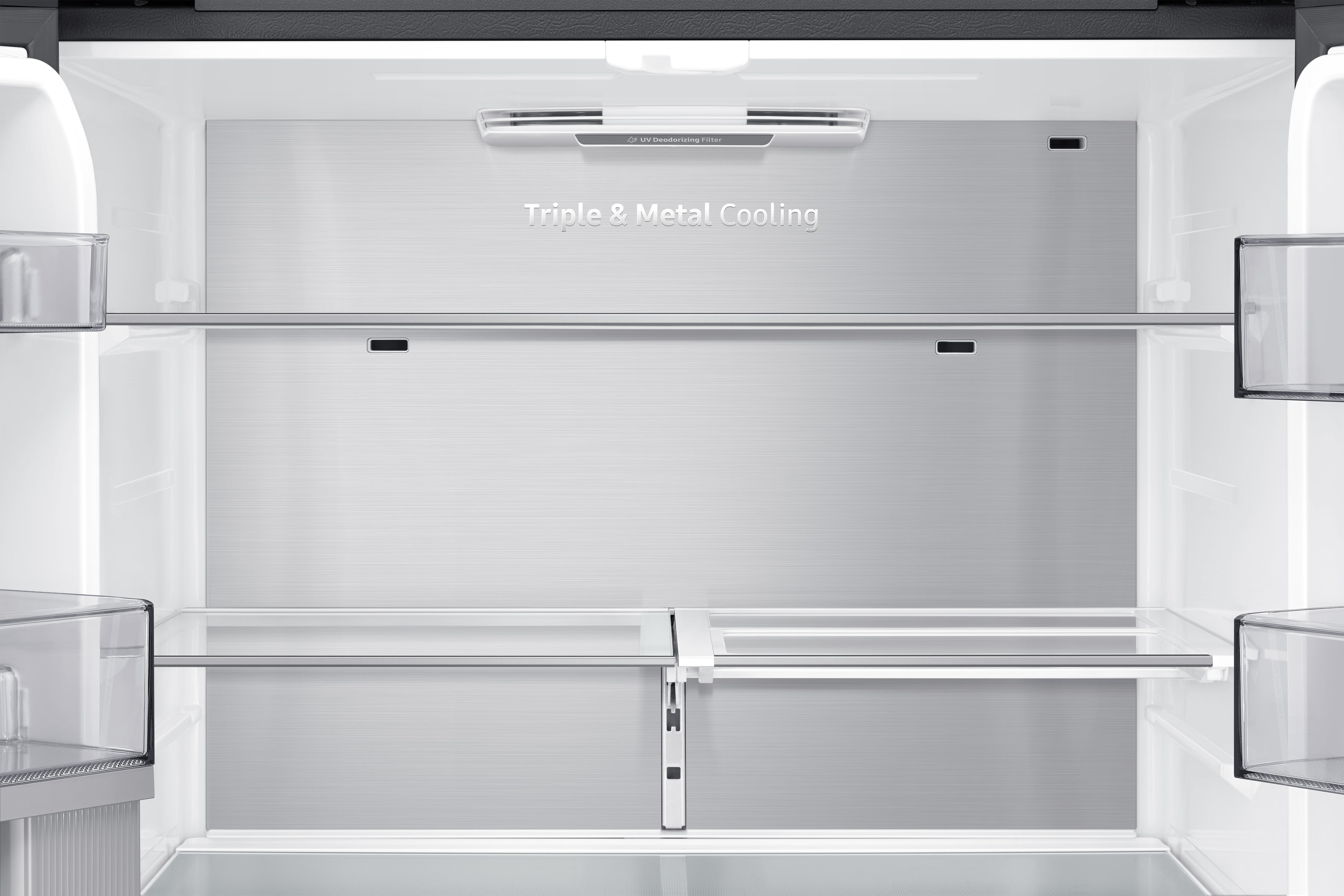 Samsung - 35.875 Inch 22.8 cu. ft 4-Door French Door Refrigerator in Black Stainless - RF23A9671SG