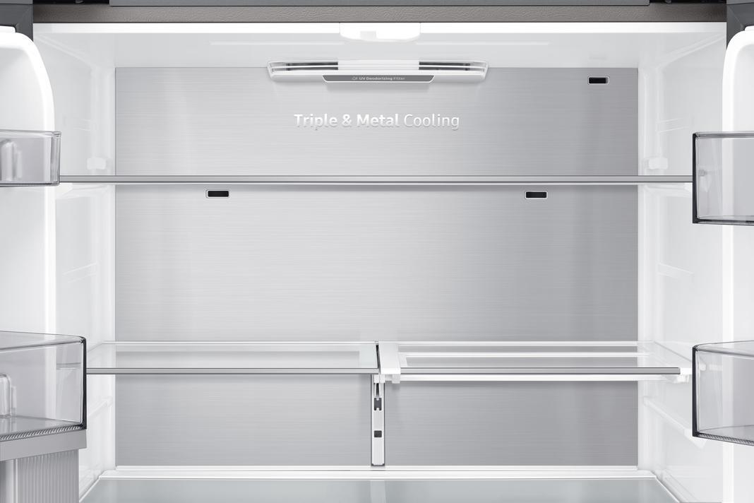Samsung - 35.875 Inch 22.8 cu. ft 4-Door Flex French Door Refrigerator in Stainless - RF23A9671SR