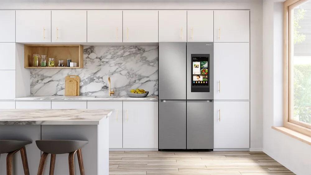 Samsung - 35.875 Inch 22.5 cu. ft 4-Door Flex Refrigerator in Stainless - RF23A9771SR