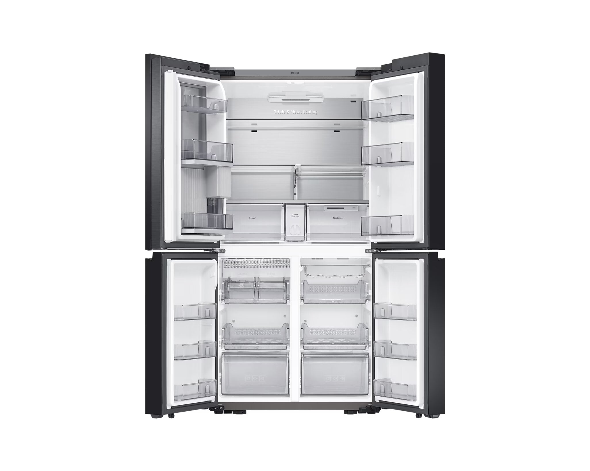Samsung - 36 Inch 22.5 cu. ft French Door Refrigerator in Black Stainless - RF23CB99008MAC