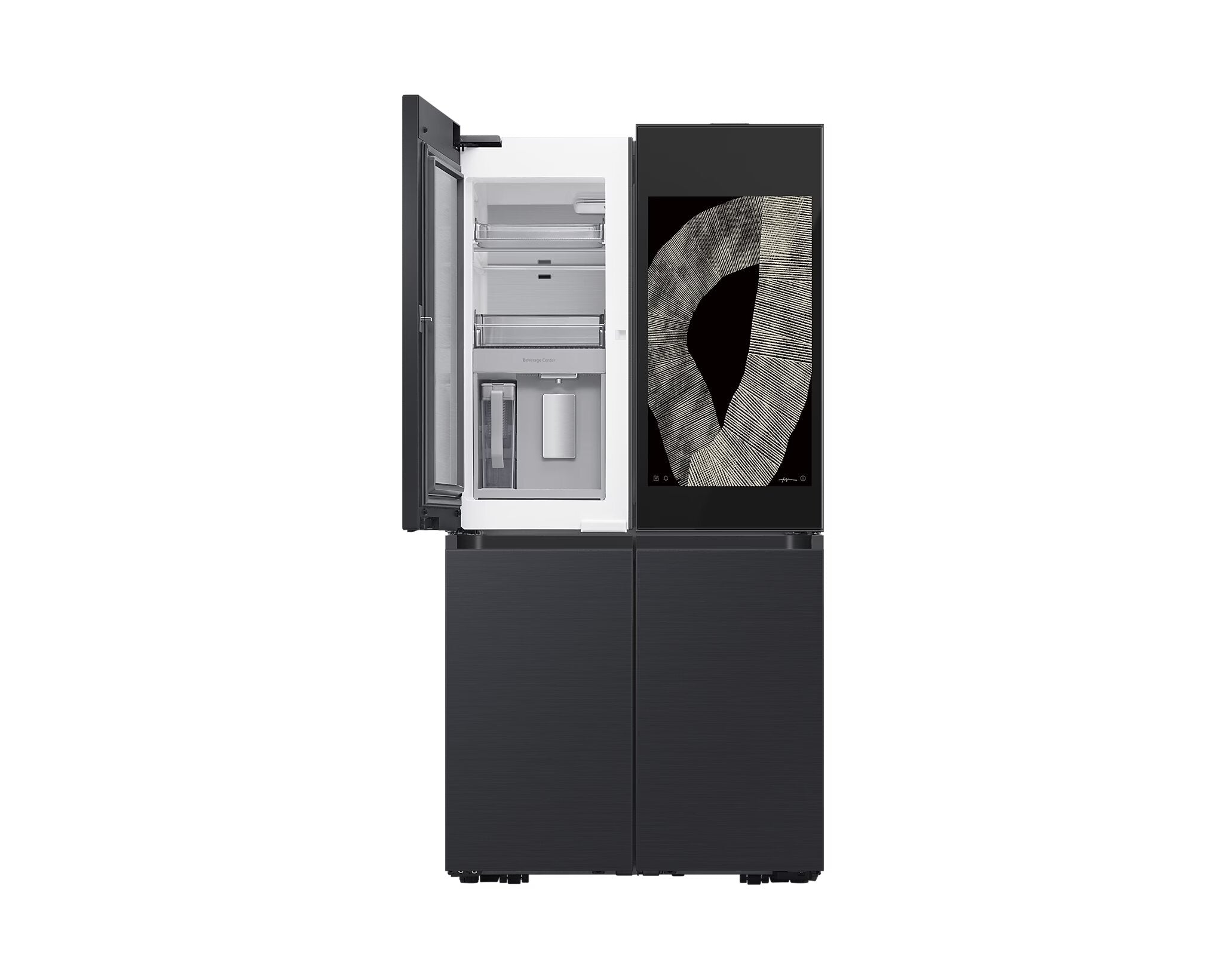 Samsung - 36 Inch 22.5 cu. ft French Door Refrigerator in Black Stainless - RF23CB99008MAC