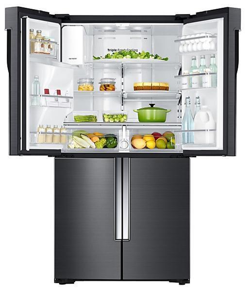 Samsung - 35.75 Inch 22.5 cu. ft French Door Refrigerator in Black Stainless - RF23J9011SG